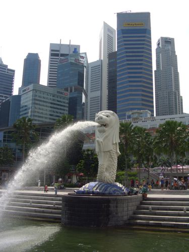 Der Merlion, das Wahrzeichen von Singapur