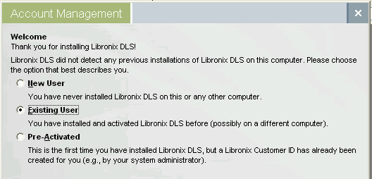 Set up new user in Libronix